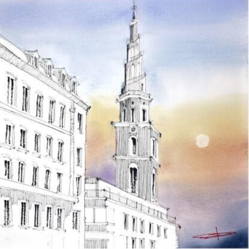 Spirals Toward the Sky of Copenhagen