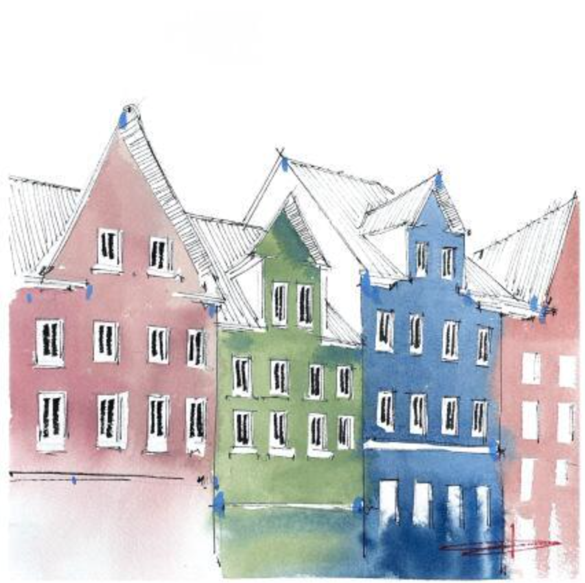 Where the Walls of the houses Wear Color