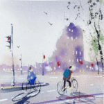 Crossing bikes in Copenhagen