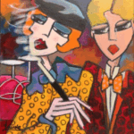 Rousse au fume cigarette