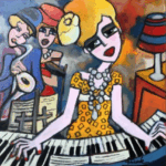 Pianiste à la robe jaune